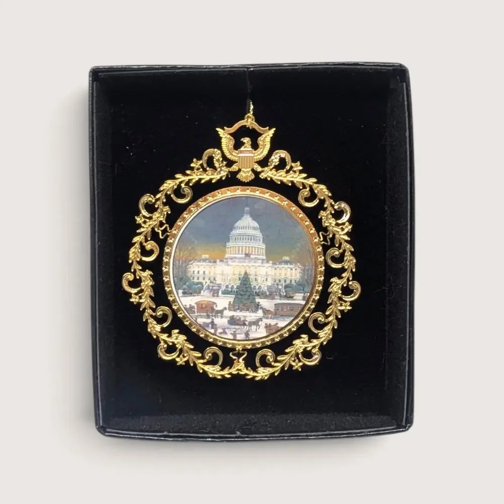 2001 United States Capitol Historical Society Christmas Ornament In Box